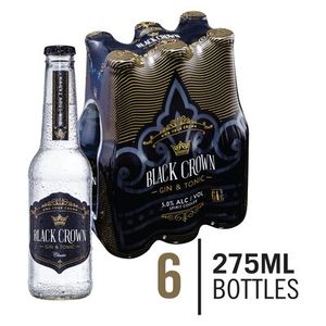 Black Crown Gin & Tonic 275ml x 6